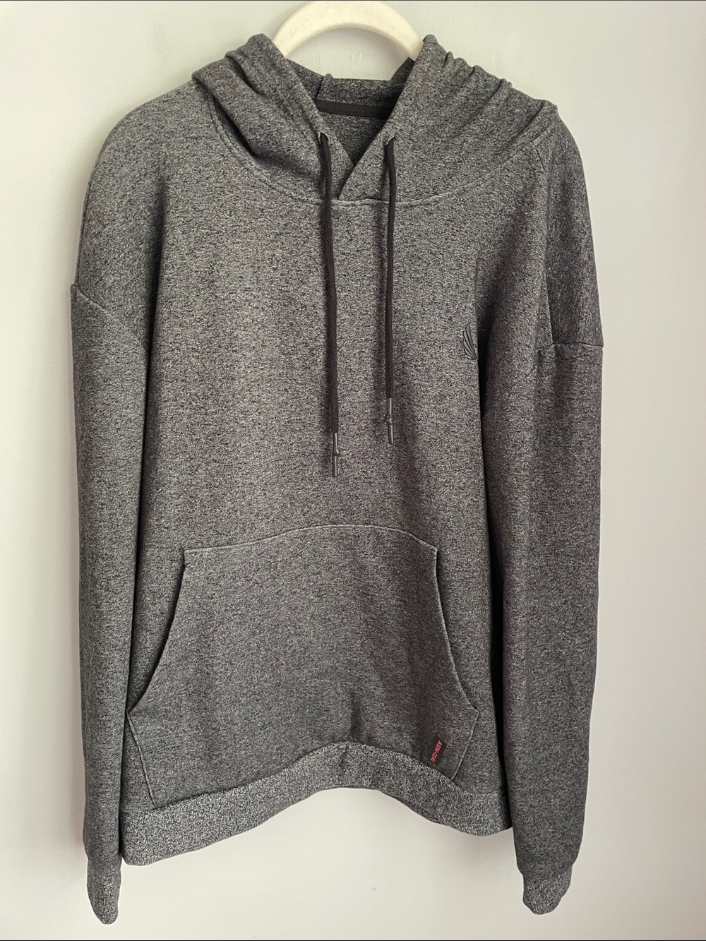 ASRV CC41 Men's Gray Hooded Tech Pullover Sweatshirt Size Large